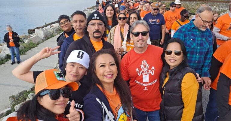 Unifor members join Semiahmoo First Nation's Walk for Truth and Reconciliation
